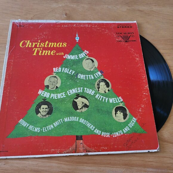 CHRISTMAS TIME With Jimmie Davis Loretta Lynn LP 1967 Decca Records VL 73812 LP2 - Picture 1 of 7